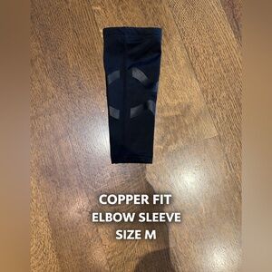 Copper Fit Elbow Sleeve Size M Black Compression Support